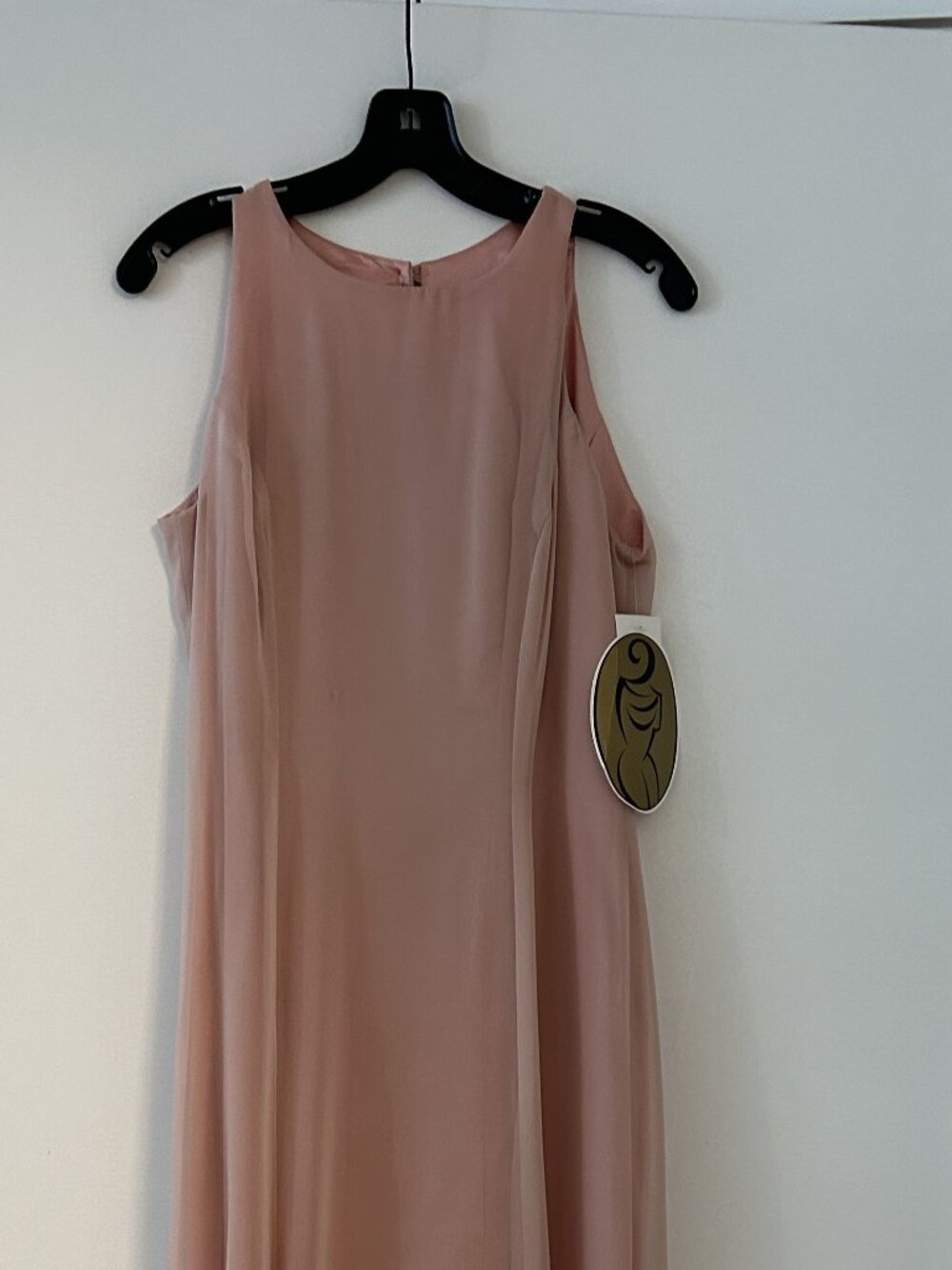 Watters + Watters - Unaltered Silk Bridesmaid Dress - with Silk Scarf - Vintage
